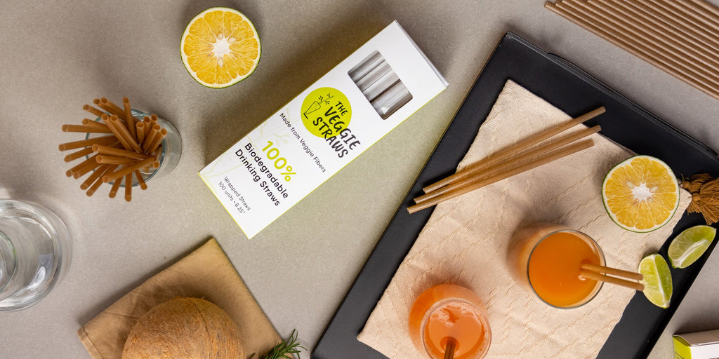 100% biodegradable straws made out of vegetable fibers